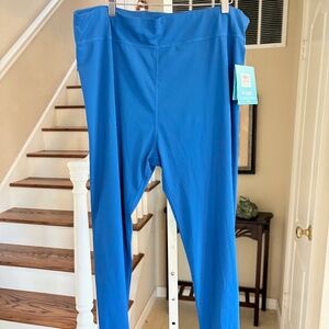 NWT Coolibar Blue Deep Water Swim Tights UPF 50 Sun Protection Womens XXL